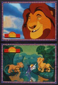 6k093 LION KING 9 German LCs '94 classic Disney cartoon set in Africa, great different images!