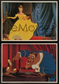 6k061 BEAUTY & THE BEAST 8 Spanish LCs '92 Walt Disney cartoon classic, images of cast!