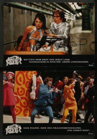 6k038 AUSTIN POWERS: INT'L MAN OF MYSTERY 12 German LCs '97 Mike Myers is frozen in the 60s!