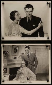 6m951 ALL MEN ARE ENEMIES 2 8x10 stills '34 pretty Helen Twelvetrees, Williams, WWI melodrama!