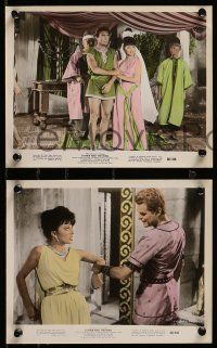 6m575 ESTHER & THE KING 4 color 8x10 stills '60 Mario Bava & Walsh Biblical epic, sexy Joan Collins