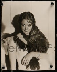 6m964 HEATHER ANGEL 2 7.25x9.5 stills '34 wonderful portrait images of the star, one with a monkey!