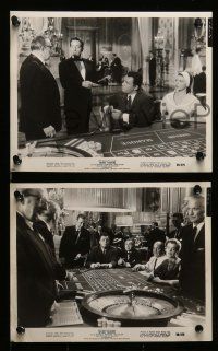 6m774 SEVEN THIEVES 8 8x10 stills '59 Edward G. Robinson, Steiger, Joan Collins, roulette gambling!