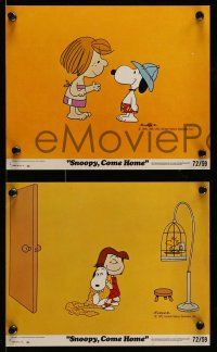 6m588 SNOOPY COME HOME 3 8x10 mini LCs '72 Peanuts, Charlie Brown, great Schulz artwork of Snoopy!