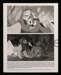 6m042 LION KING presskit w/ 17 stills '94 Disney cartoon set in Africa, Mufasa in sky cover!