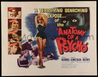 6p019 ANATOMY OF A PSYCHO 1/2sh '61 terrifying expose of a stalker after a beautiful babe!