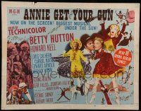 6p022 ANNIE GET YOUR GUN style B 1/2sh '50 Betty Hutton as the greatest sharpshooter, Howard Keel