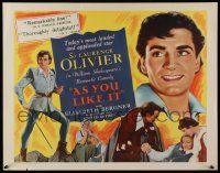 6p030 AS YOU LIKE IT 1/2sh R49 Sir Laurence Olivier in Shakespeare's romantic comedy!