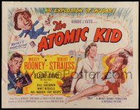 6p031 ATOMIC KID style A 1/2sh '55 art of nuclear Mickey Rooney, an explosion of laffs, sexy nurse!