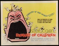 6p051 BEWARE OF CHILDREN 1/2sh '61 English comedy, wacky art, parents of the world unite!
