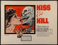 6p061 BLOOD OF FU MANCHU 1/2sh '69 Asian villain Christopher Lee, art of sexy girls, Kiss & Kill!