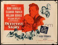6p116 DETECTIVE STORY style B 1/2sh '51 William Wyler, Kirk Douglas can't forgive Eleanor Parker!