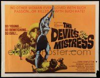 6p117 DEVIL'S MISTRESS 1/2sh '65 Robert Gregory, Joan Stapleton in vampire cowboy western!