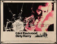 6p121 DIRTY HARRY 1/2sh '71 art of Clint Eastwood pointing his .44 magnum, Don Siegel classic!