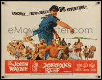 6p125 DONOVAN'S REEF 1/2sh '63 John Ford, great art of punching sailor John Wayne & Lee Marvin!