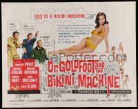 6p127 DR. GOLDFOOT & THE BIKINI MACHINE 1/2sh '65 Vincent Price, babes with kiss & kill buttons!