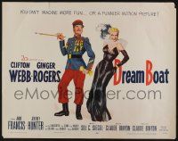 6p129 DREAM BOAT 1/2sh '52 Ginger Rogers was professor Clifton Webb's co-star in silent movies!