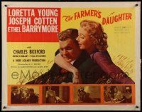 6p149 FARMER'S DAUGHTER 1/2sh R54 Loretta Young, Joseph Cotten, Ethel Barrymore