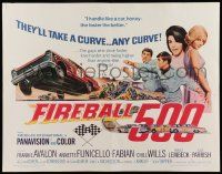6p155 FIREBALL 500 1/2sh '66 Frankie Avalon & sexy Annette Funicello, cool stock car racing art!