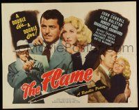 6p158 FLAME style A 1/2sh '47 John Carroll w/pistol grabs Vera Ralston, film noir!