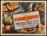 6p160 FLIGHT NURSE style A 1/2sh '53 Joan Leslie & Forrest Tucker help win the Korean War!
