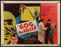 6p184 GOG style A 1/2sh '54 sci-fi, wacky Frankenstein of steel robot destroys its makers!