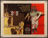 6p185 GOG style B 1/2sh '54 sci-fi, wacky Frankenstein of steel robot destroys its makers!