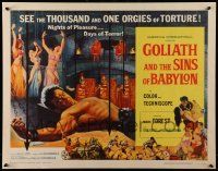 6p186 GOLIATH & THE SINS OF BABYLON 1/2sh '64 L'Eroe Piu Grande del Mondo, Mark Forest as Maciste!