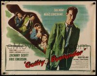 6p188 GUILTY BYSTANDER 1/2sh '50 alcoholic ex-cop detective Zachary Scott, cool film noir image!