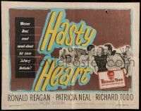 6p196 HASTY HEART 1/2sh '50 patient Ronald Reagan & nurse Patricia Neal help dying Richard Todd!