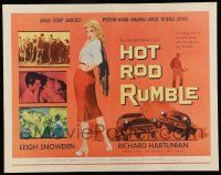 6p207 HOT ROD RUMBLE style A 1/2sh '57 slick chicks, car racing drag strip shocks, rock & roll love