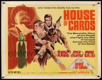 6p209 HOUSE OF CARDS 1/2sh '69 George Peppard, Orson Welles, Inger Stevens, Rome Italy!