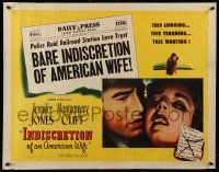 6p221 INDISCRETION OF AN AMERICAN WIFE style A 1/2sh '54 De Sica, Jennifer Jones, Montgomery Clift