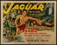 6p227 JAGUAR style A 1/2sh '55 Barton MacLane, Sabu with sexy Chiquita + art of him in jungle!