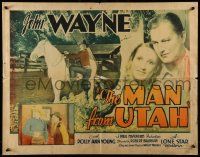 6p266 MAN FROM UTAH 1/2sh '34 three great images of young cowboy John Wayne, incredibly rare!