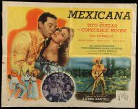6p275 MEXICANA 1/2sh '45 pretty Constance Moore, gayest romance this side of the border!