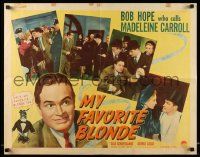 6p284 MY FAVORITE BLONDE style A 1/2sh '42 wacky images of Bob Hope & sexy Madeleine Carroll!
