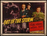 6p312 OUT OF THE STORM style A 1/2sh '48 cool noir art of Jimmy Lydon, Lois Collier!