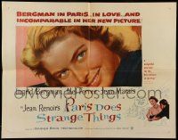 6p318 PARIS DOES STRANGE THINGS 1/2sh '57 Jean Renoir's Elena et les hommes, pretty Ingrid Bergman