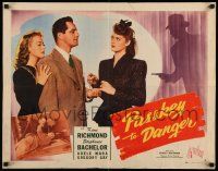 6p321 PASSKEY TO DANGER style A 1/2sh '46 Kane Richmond, Stephanie Bachelor, Gregory Gay!
