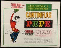 6p327 PEPE 1/2sh '61 cool full-length art of Cantinflas, starring 35 all-star cast members!