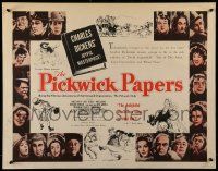 6p331 PICKWICK PAPERS 1/2sh '54 from Charles Dickens's novel, cool artwork!