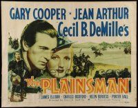 6p334 PLAINSMAN style A 1/2sh R46 great close up of Gary Cooper & Jean Arthur, Cecil B. DeMille