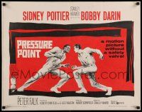 6p343 PRESSURE POINT 1/2sh '62 Sidney Poitier squares off against Bobby Darin, cool art!