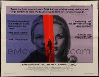 6p350 PUZZLE OF A DOWNFALL CHILD 1/2sh '71 split image of sexiest Faye Dunaway and Viveca Lindfors