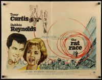 6p358 RAT RACE style B 1/2sh '60 close-up image & art of Debbie Reynolds, Tony Curtis!