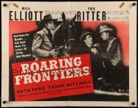 6p368 ROARING FRONTIERS 1/2sh R55 Wild Bill Elliot as Hickok w/singing cowboy Tex Ritter!