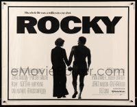 6p371 ROCKY 1/2sh '76 boxer Sylvester Stallone holding hands with Talia Shire, boxing classic!