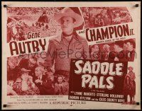 6p373 SADDLE PALS 1/2sh R53 Gene Autry, Lynne Roberts, Sterling Holloway!