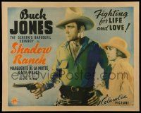 6p381 SHADOW RANCH style A 1/2sh R34 cowboy Buck Jones in a whirlwind drama of the West!